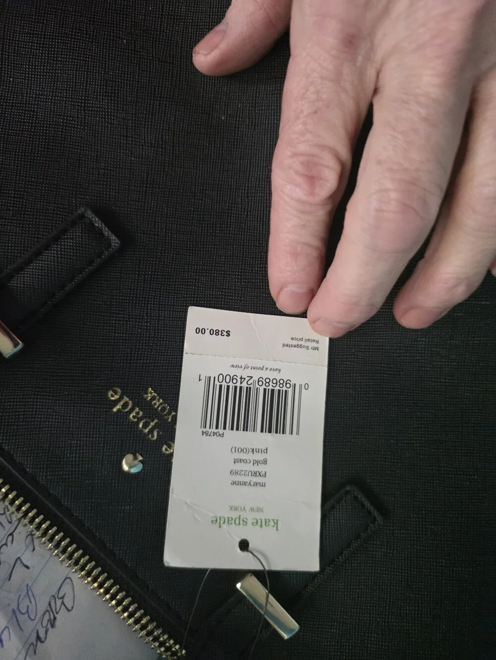 New Kate Spade Black Saffiano Tote with Gold Hardware